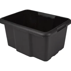 Best Bac de rangement en plastique 15L uni noir x5 Rangement