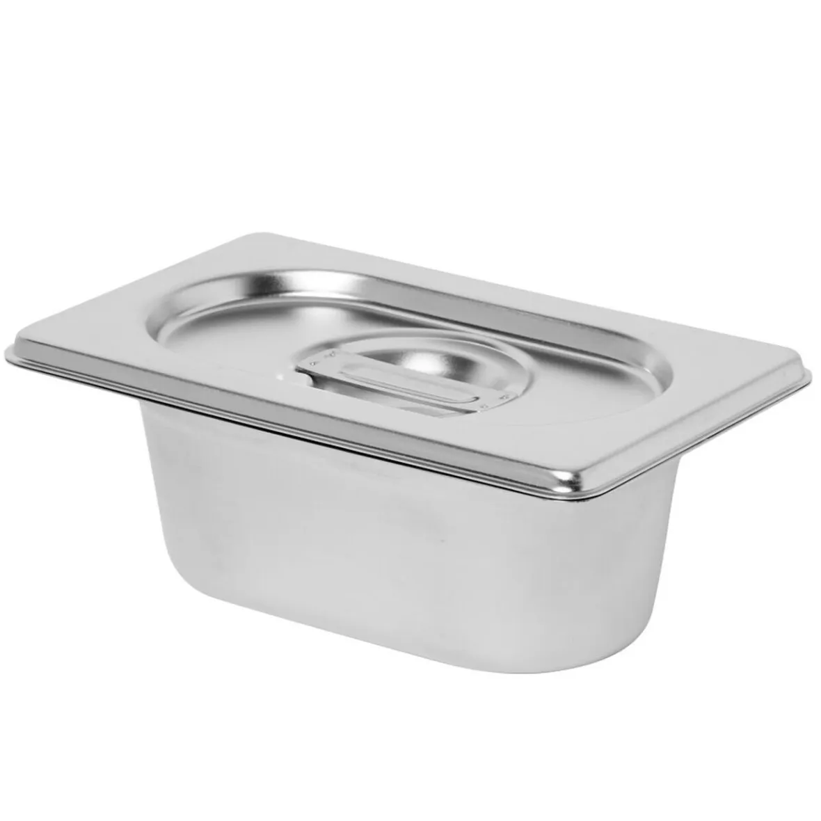 Gifi Préparation Culinaire^Bac inox avec couvercle préparation conservation L.17,5 cm