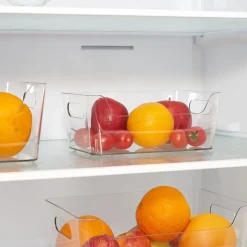 Gifi Rangement De Cuisine^Bac rangement frigo 2L plastique transparent 20,5x14xH8,5cm