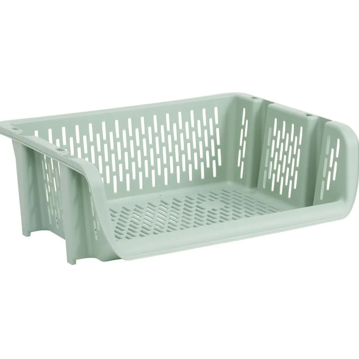 Bac superposable large en plastique 39x30,5xH13cm Rangement