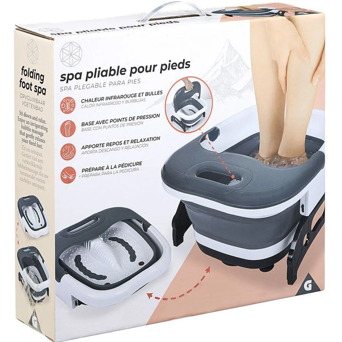 Bain de pieds spa électrique pliable^Gifi Best
