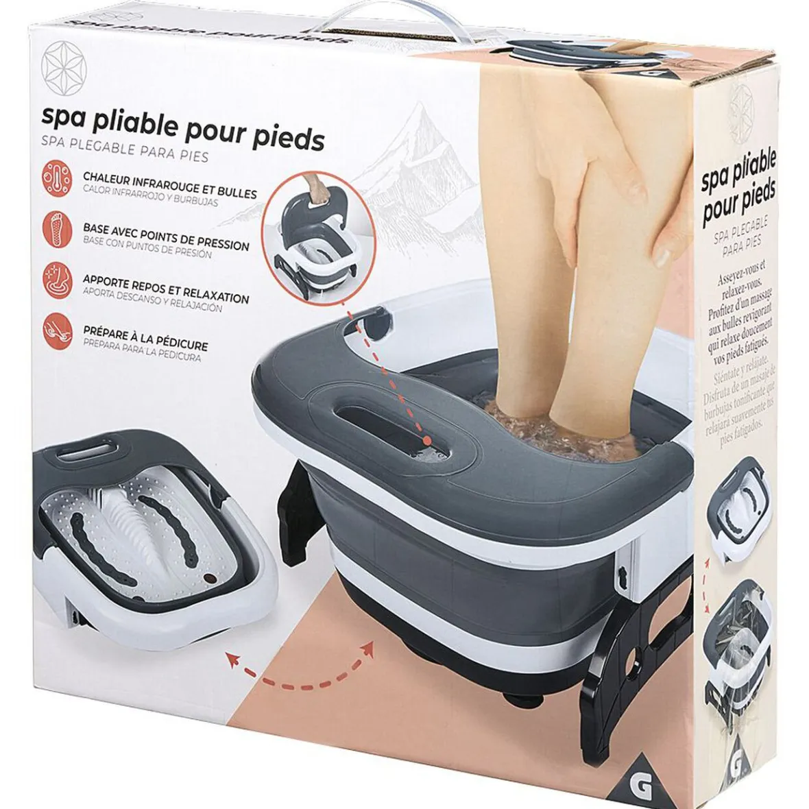 Bain de pieds spa électrique pliable^Gifi Best