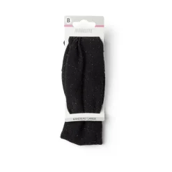 Bandeau à cheveux large en maille polyester noir à paillettes argentées^Gifi Online