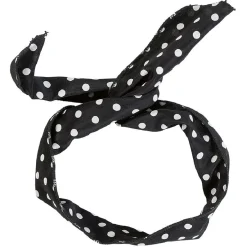 Bandeau ajustable noir imprimé pois blancs^Gifi Online