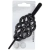 Barrette à chignon pvc noir^Gifi