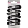 Barrette clic clac métal noir brillant x6^Gifi Best