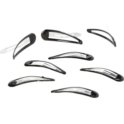 Barrette clic clac métal noir brillant x6^Gifi Hot