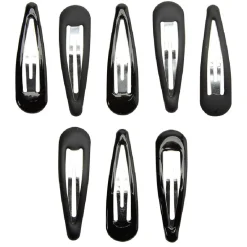Barrette clic clac métal noir x8^Gifi New