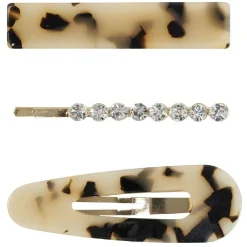 Barrette pour cheveux beige et noir x 3^Gifi Outlet