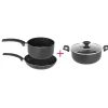 Gifi Cuisson^Batterie de cuisine tous feux dont induction x3 avec couvercle