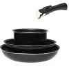 Gifi Cuisson^Batterie ELECTROLUX 4 pcs poignée amovible anti-adhésive
