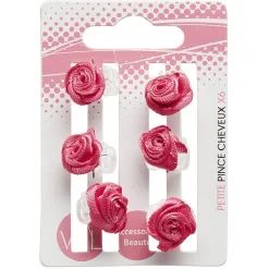 Bijou de cheveux fleur fuchsia métal x6^Gifi New