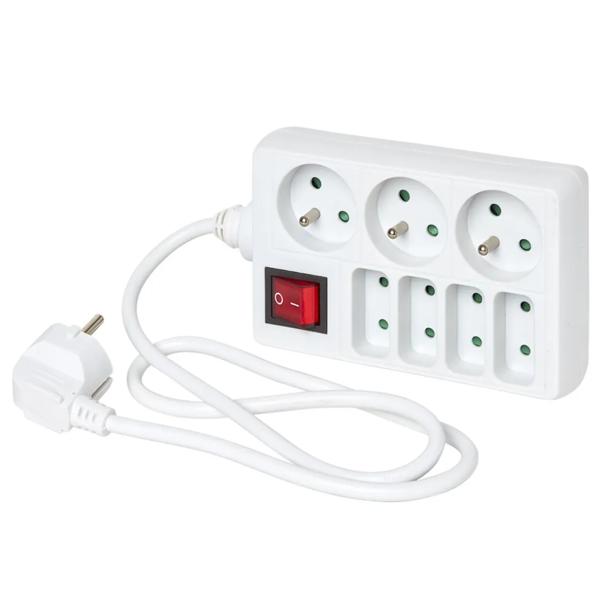 Bloc multiprise blanc interrupteur 7 prises^Gifi Outlet
