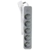 Bloc multiprise interrupteur et protection enfant blanc et gris x5^Gifi Discount