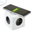 Bloc multiprise standard usb chargeur à induction carré blanc^Gifi Sale