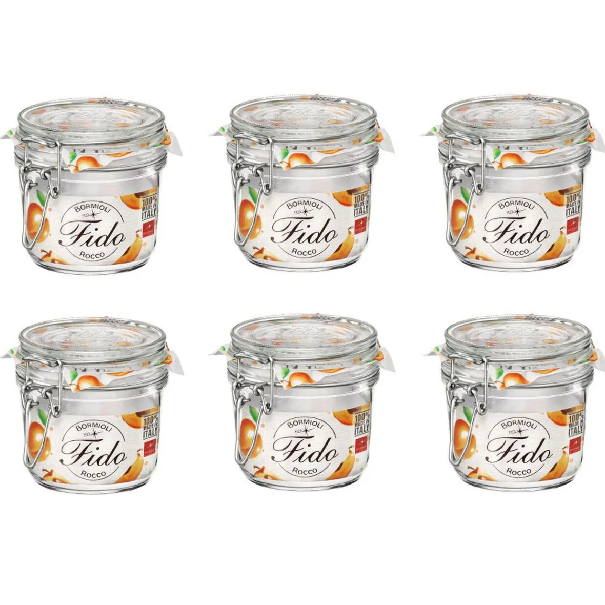 Gifi Conservation Alimentaire^Bocal à conserve avec fermeture à clapet 350 ml x 6