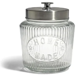 Gifi Conservation Alimentaire^Bocal de conservation 1L en verre avec couvercle en métal Ø11,5xH18cm