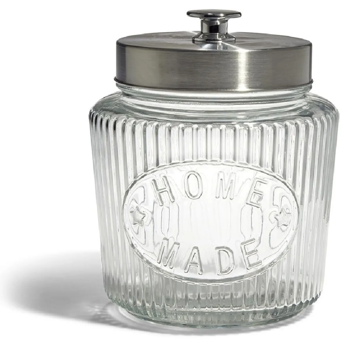 Gifi Conservation Alimentaire^Bocal de conservation 1L en verre avec couvercle en métal Ø11,5xH18cm
