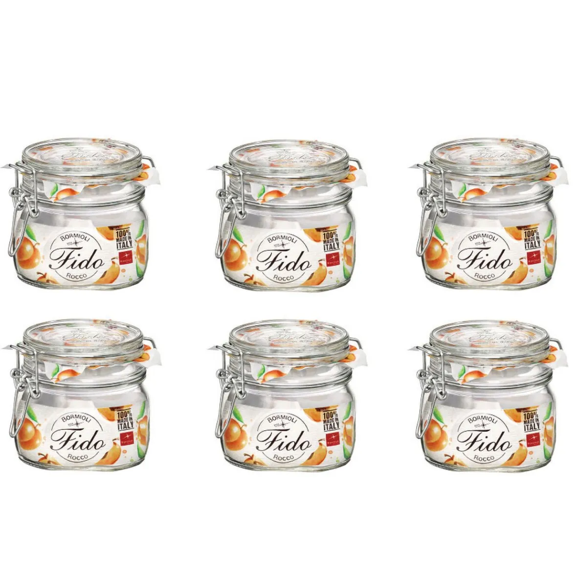 Gifi Conservation Alimentaire^Bocal de conserve fermeture à clapet 500 g x 6