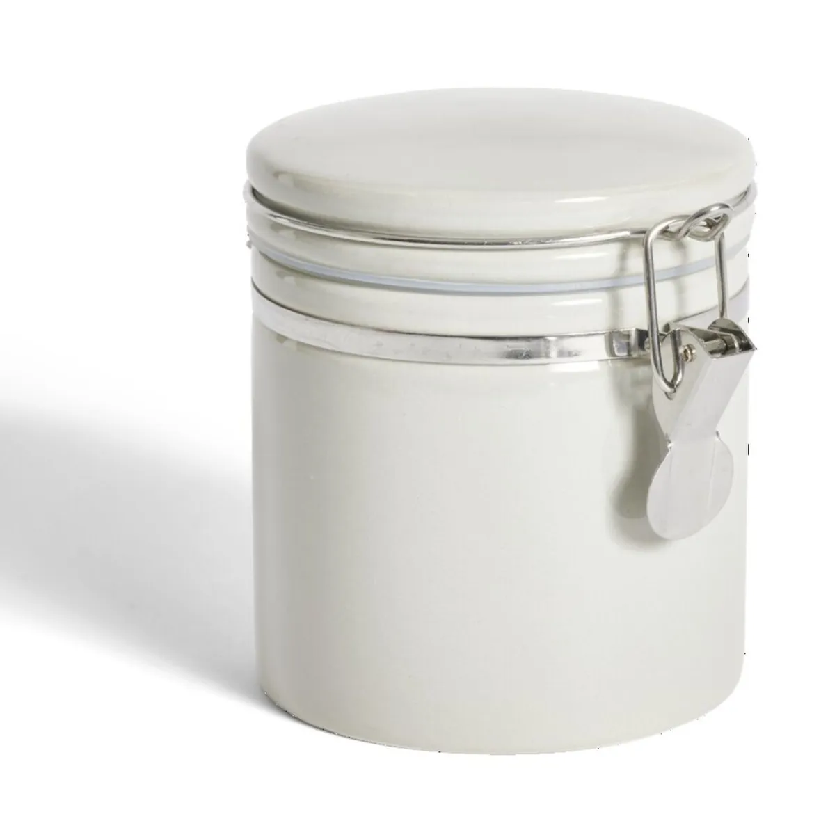 Gifi Conservation Alimentaire^Bocal en céramique avec clip en métal Ø10xH13cm
