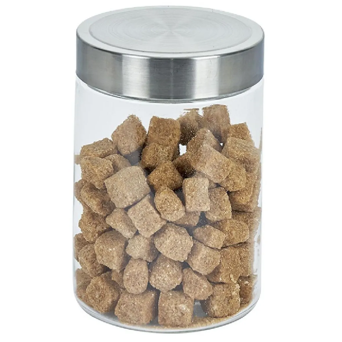 Gifi Conservation Alimentaire^Bocal en verre avec couvercle inox - Lot de 4