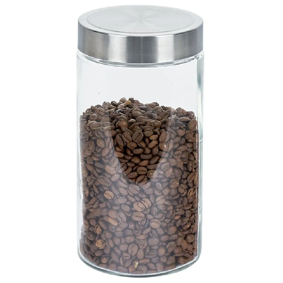 Gifi Conservation Alimentaire^Bocal en verre avec couvercle inox - Lot de 4
