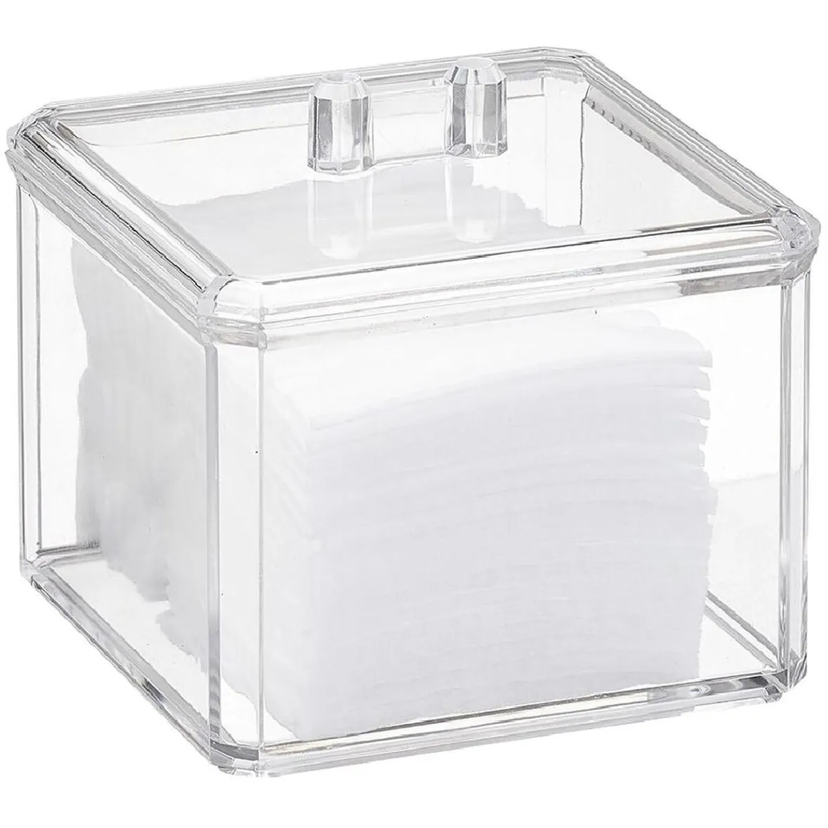 Boîte à coton plastique transparent^Gifi Hot