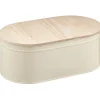 Gifi Rangement De Cuisine^Boîte à pain ovales en métal et bambou beige naturel