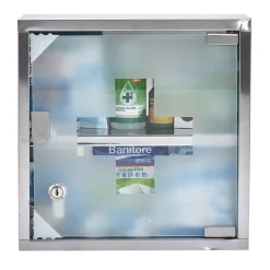 Boîte à pharmacie avec porte en verre verrouillable^Gifi Hot