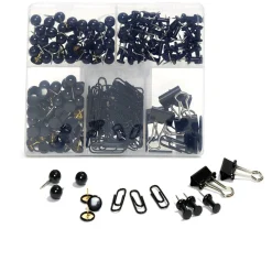 Boîte accessoires de bureau trombones, pinces et punaises^Gifi Discount