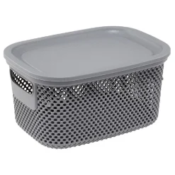 Boîte avec couvercle 3,5L gris Entretien Du Linge