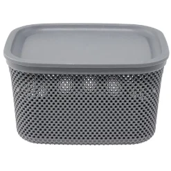Best Boîte avec couvercle 6L gris Entretien Du Linge