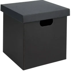 Hot Boîte carton noire ou blanche 27x27xH27cm Rangement