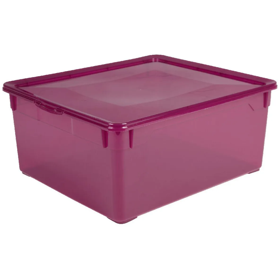 Best Boîte de rangement à couvercle violette 18 L Entretien Du Linge