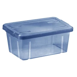 Clearance Boîte de rangement bleu avec couvercle 4,4L Entretien Du Linge
