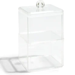 Boîte de rangement salle de bain 2 compartiments 9,3x9,3xH15,5cm^Gifi Clearance