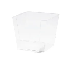 Boîte de rangement salle de bain plastique transparent 16,5x16,5xH14,5 cm^Gifi New