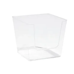 Boîte de rangement salle de bain plastique transparent 16,5x16,5xH14,5 cm^Gifi New
