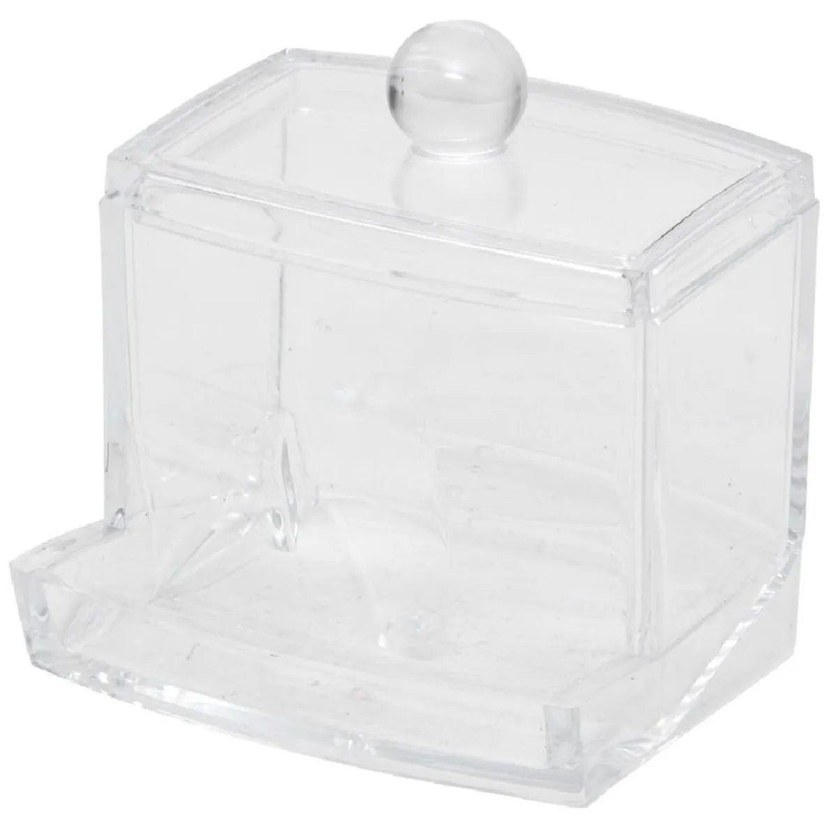 Boîte distributeur à coton tige transparent^Gifi Hot
