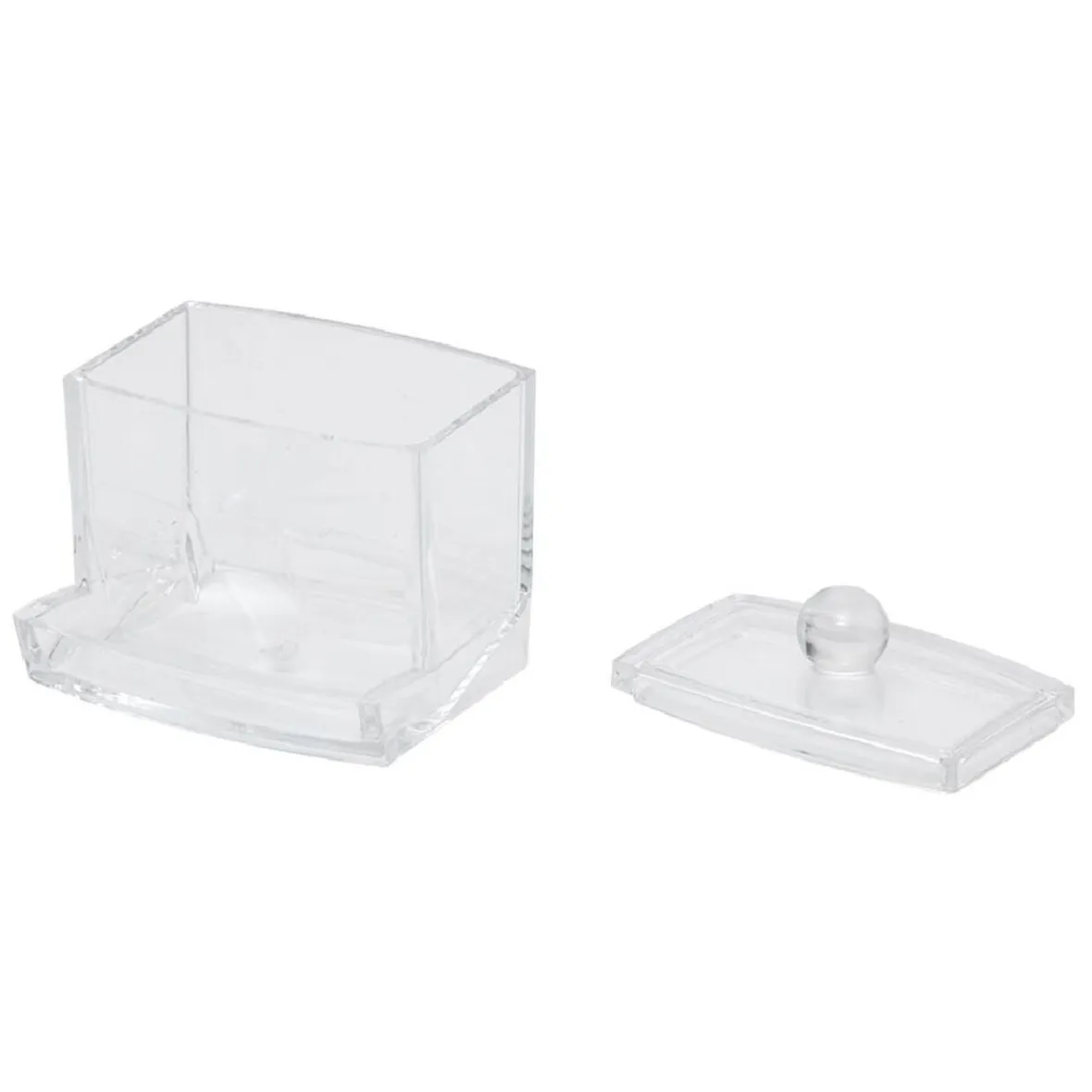Boîte distributeur à coton tige transparent^Gifi Hot