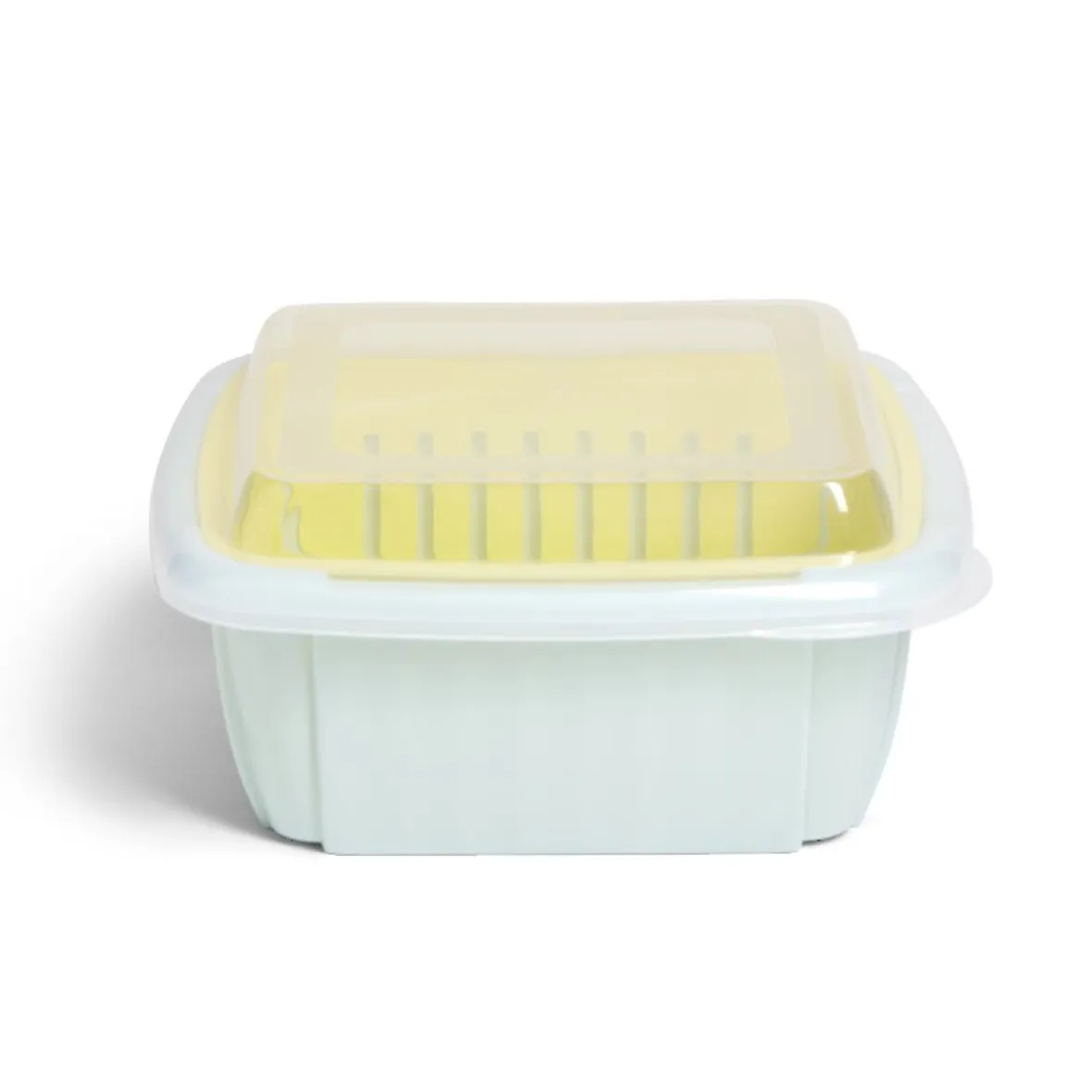Gifi Rangement De Cuisine^Boîte égouttoir plastique vert anis 22x22xH10cm