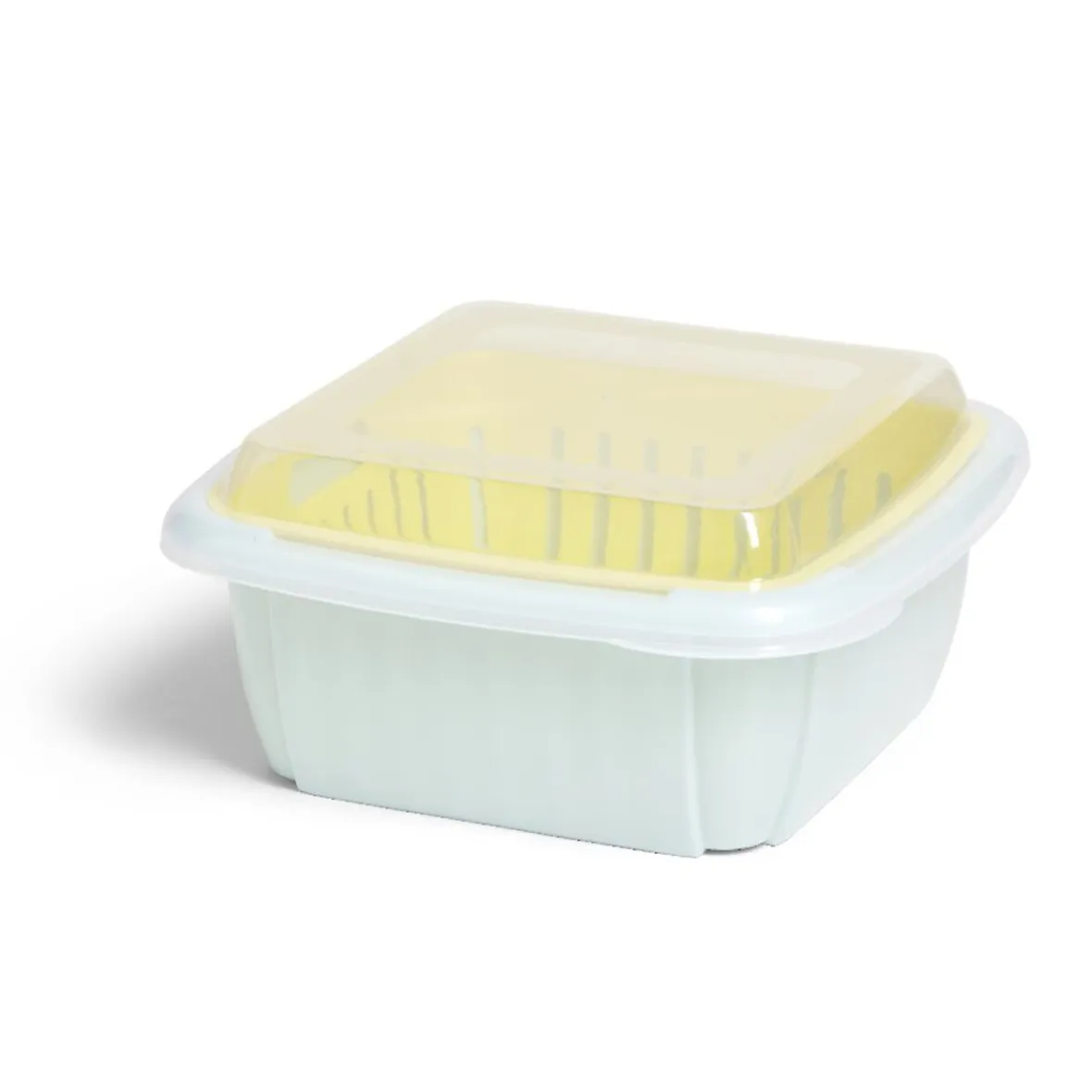 Gifi Rangement De Cuisine^Boîte égouttoir plastique vert anis 22x22xH10cm