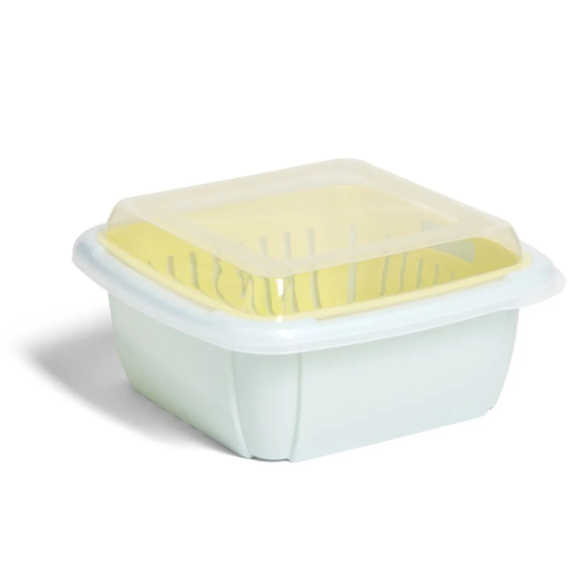 Gifi Rangement De Cuisine^Boîte égouttoir plastique vert anis 22x22xH10cm