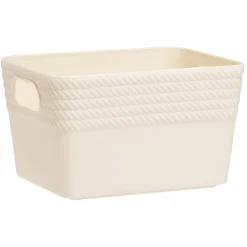 Boîte plastique beige 14x11xH8,5cm^Gifi Best