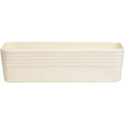Boîte plastique beige 25x11xH7cm^Gifi Discount
