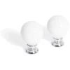 Bouton de meuble en céramique blanc Ø25 mm^Gifi Hot