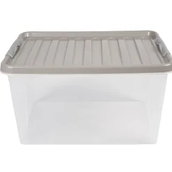 Clearance Box de rangement grise 31 L à clip Entretien Du Linge