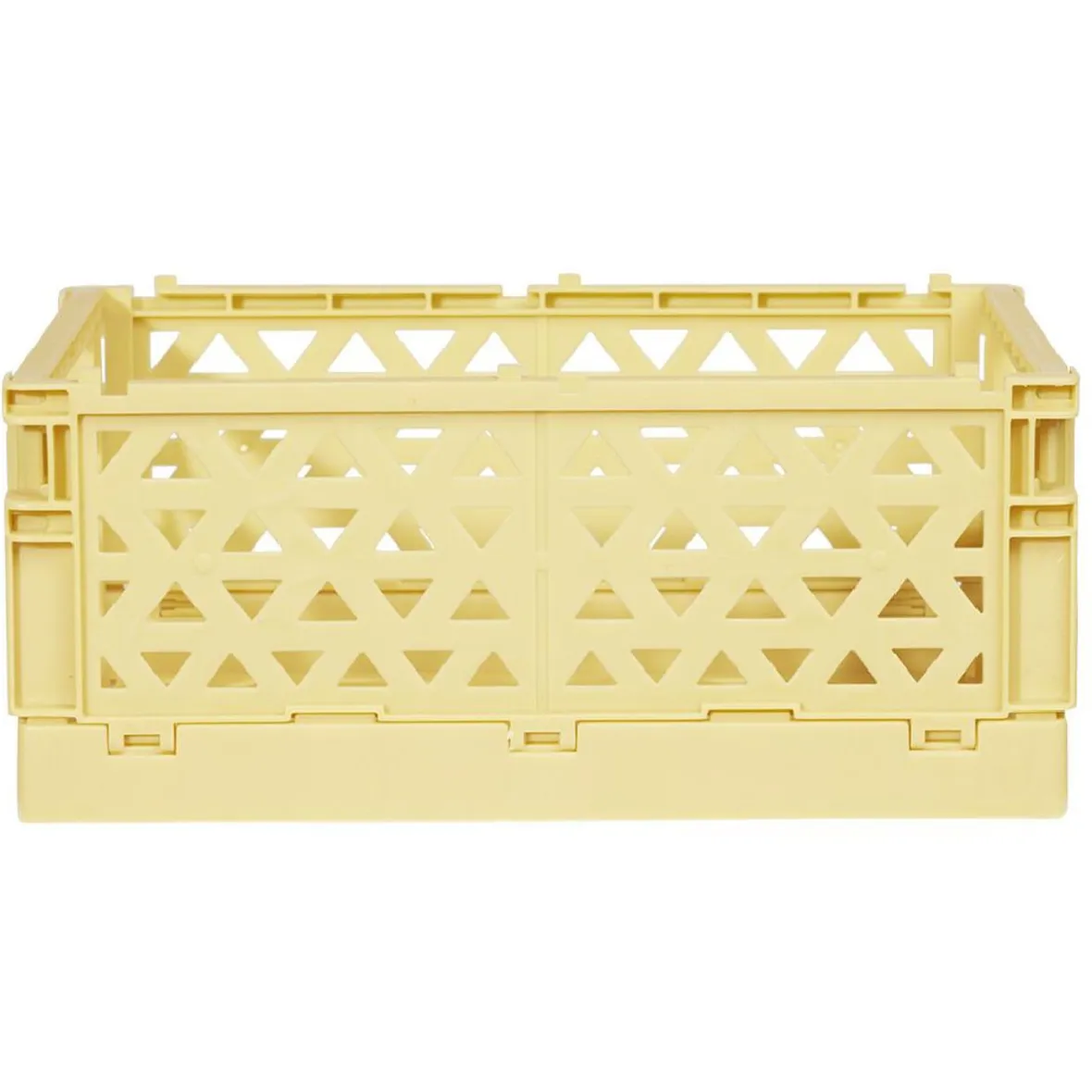 Sale Caisse pliable avec porte-étiquette jaune L25xl16,5xH10cm Rangement