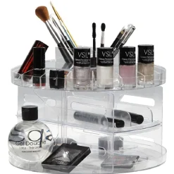 Carrousel à cosmétiques transparent rotatif^Gifi