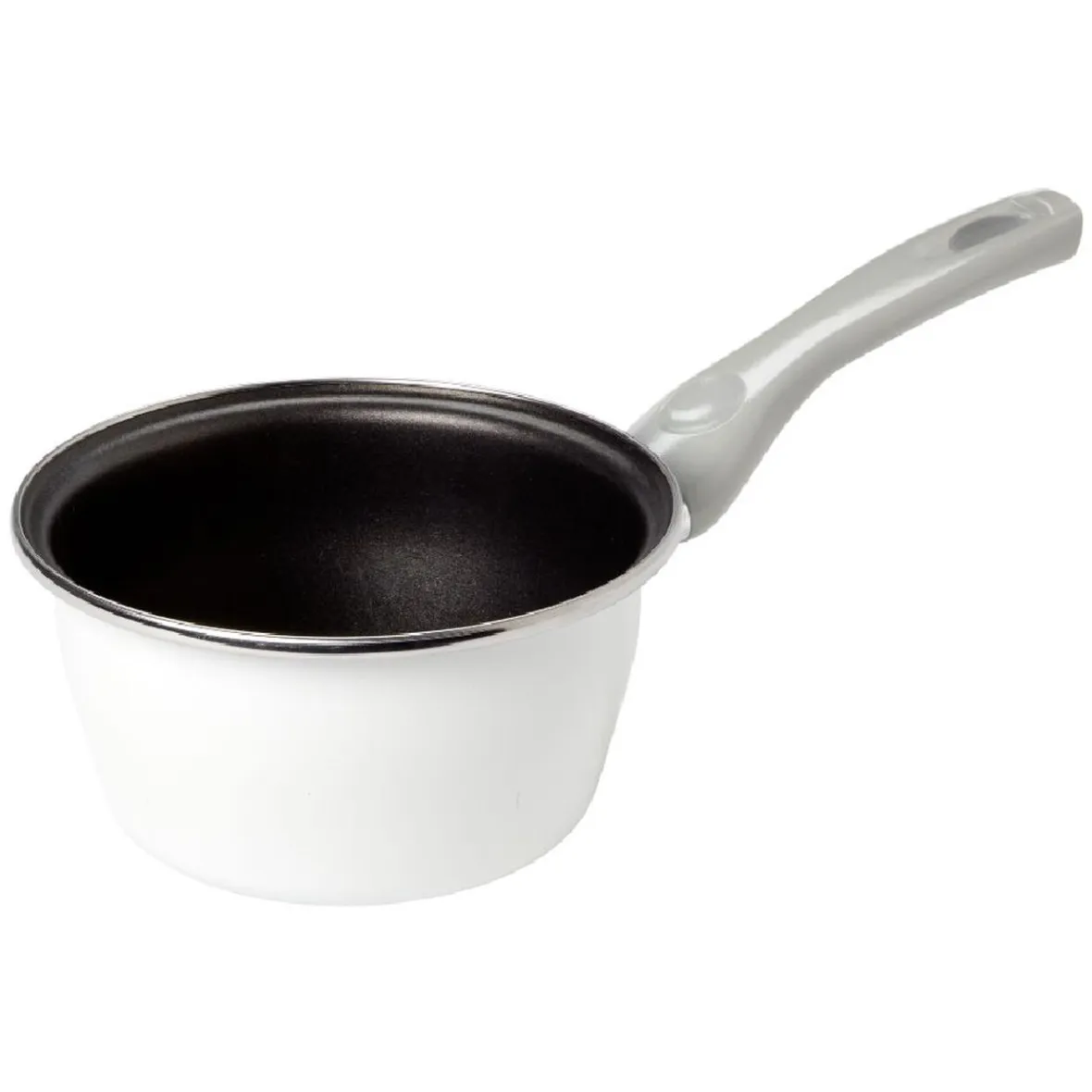 Gifi Cuisson^Casserole acier émaillé noir et blanc Ø 16 cm